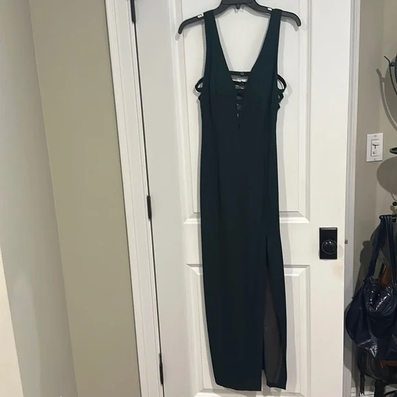 andrea polizzi | Dresses | Andrea Polizzi For Rex Lester Dark Hunter Green  Long Dress Size 6 | Poshmark
